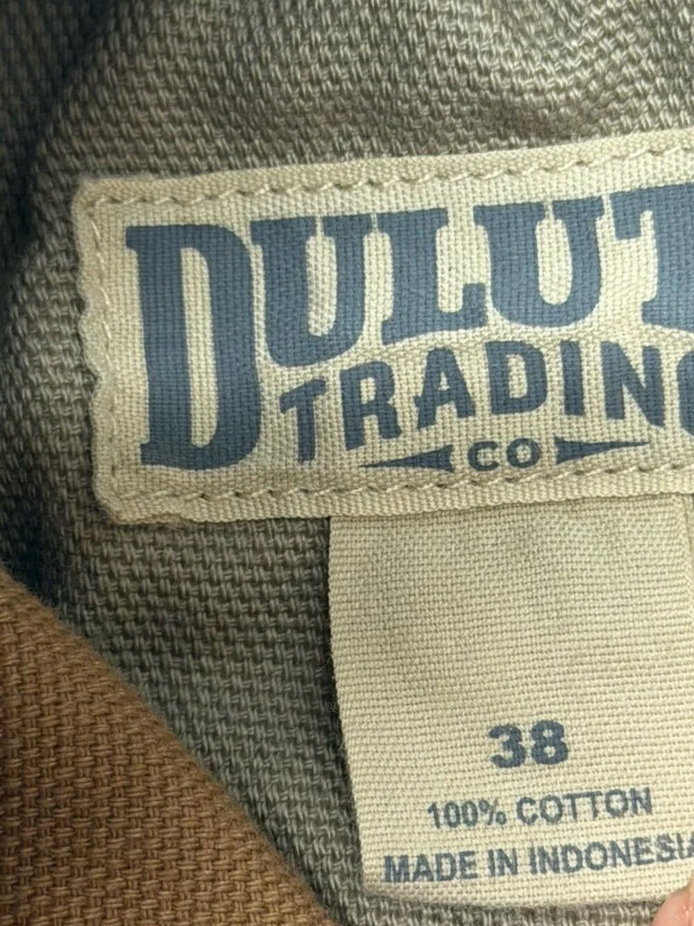 Duluth Trading Work Utility Canvas Cargo Shorts Sz 38 Khaki Brown 100% Cotton